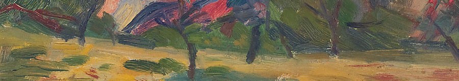 Blühende Bäume unterhalb Feldschlösschen, 1927 (Ausschnitt)